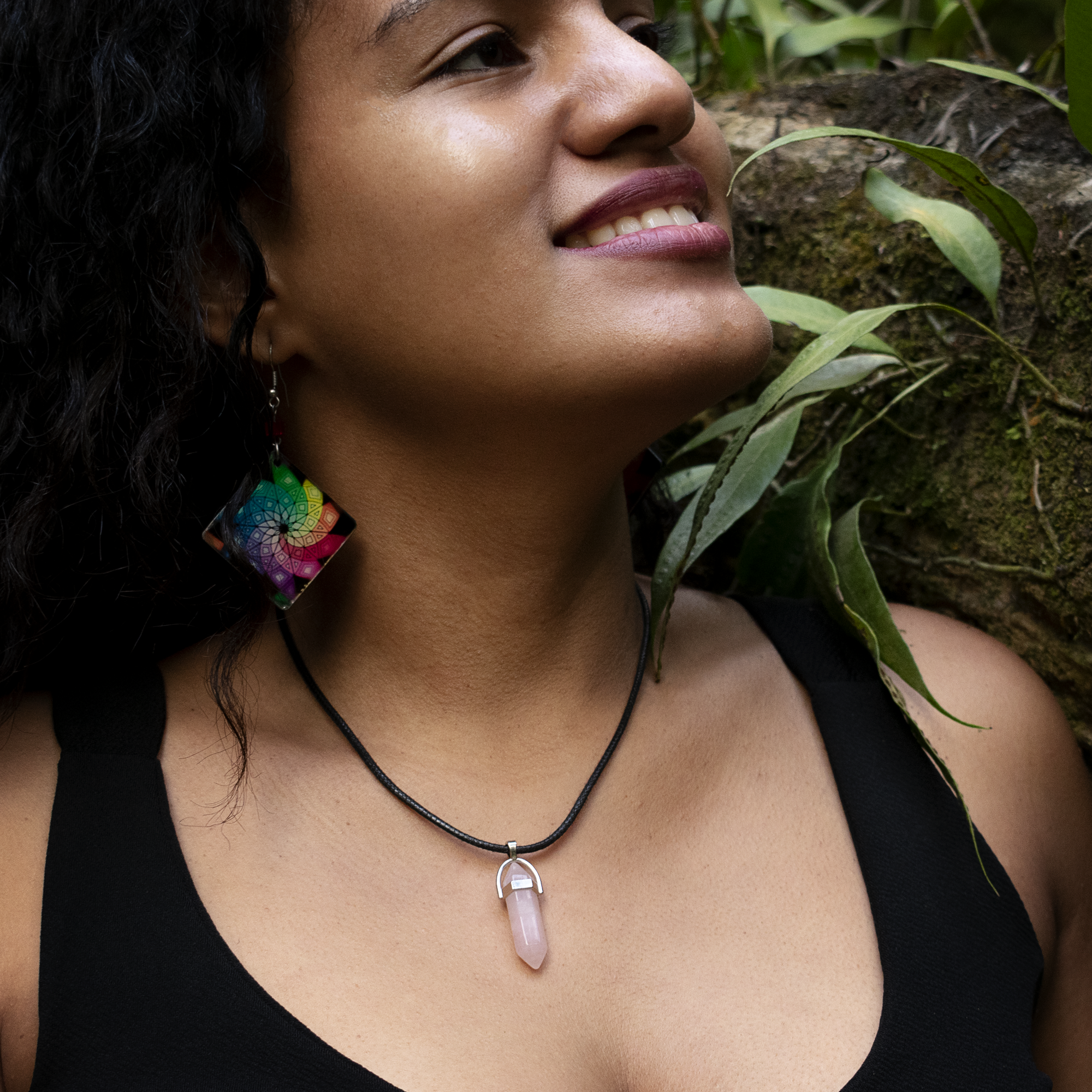 Colgante Cuarzo Rosa