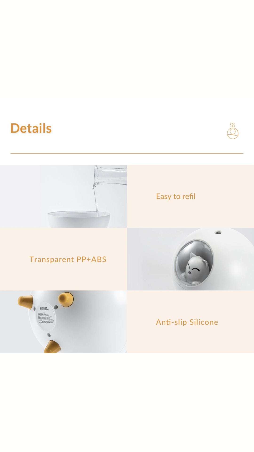 Humidificador Planeta De Gato 220ml