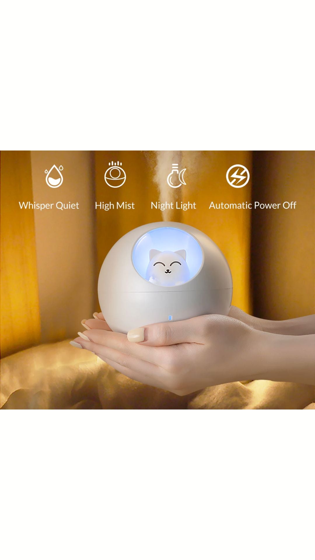 Humidificador Planeta De Gato 220ml