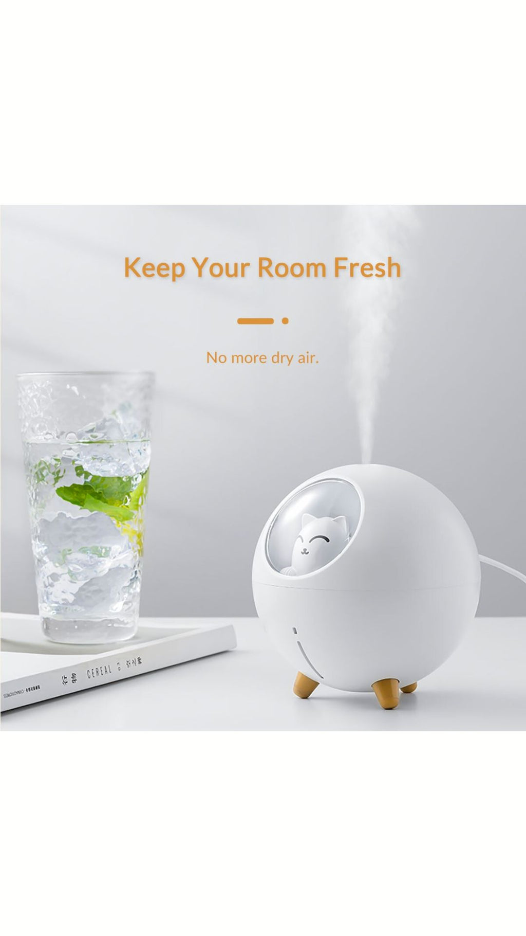 Humidificador Planeta De Gato 220ml