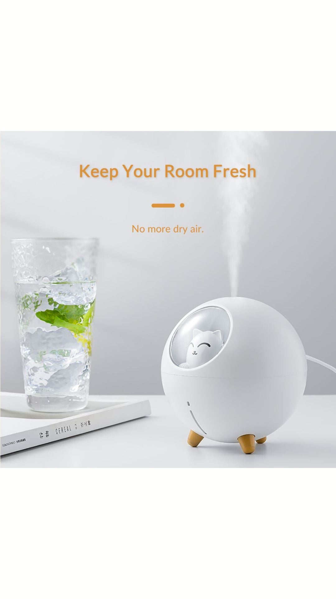 Humidificador Planeta De Gato 220ml