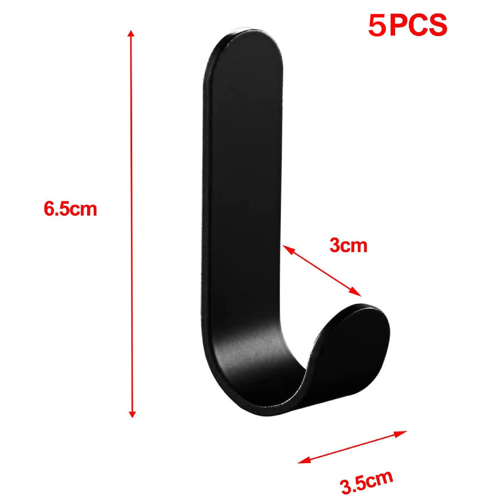 Set X5 Gancho Perchero Adhesivo Metalico