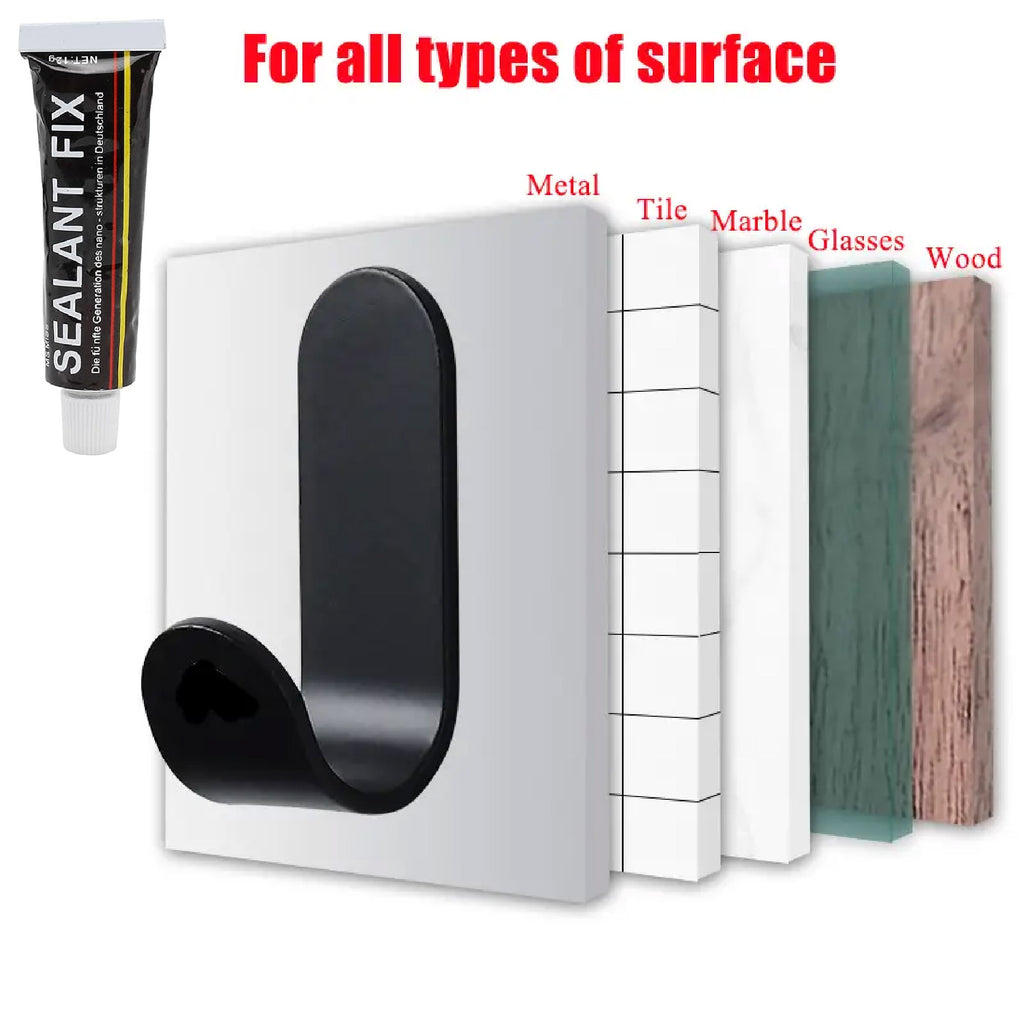 Set X5 Gancho Perchero Adhesivo Metalico