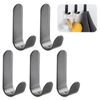 Set X5 Gancho Perchero Adhesivo Metalico