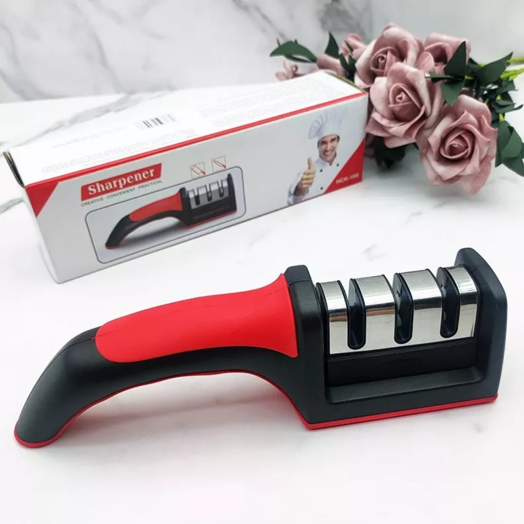 Afilador De Cuchillos Tijera Acero Mango