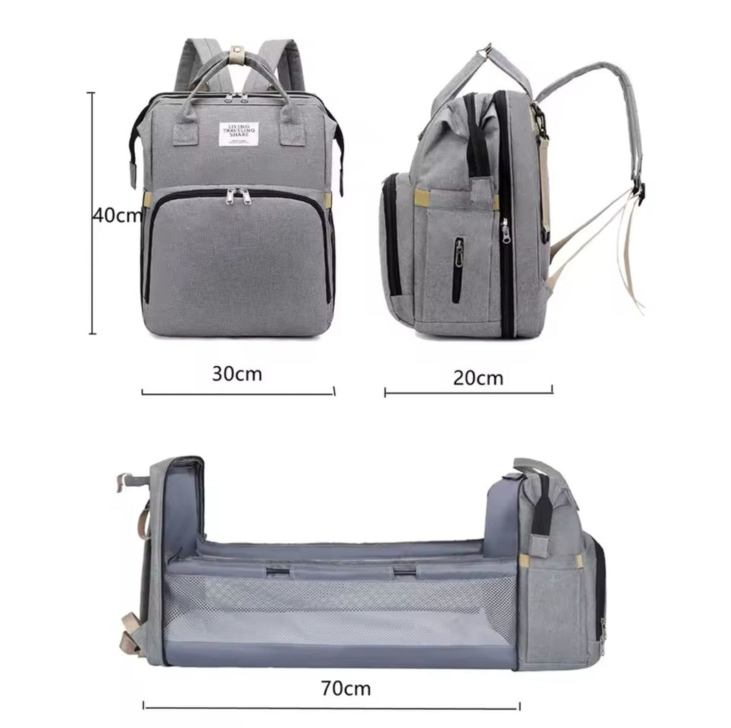 BOLSO PAÑALERA PLEGABLE CON CAMBIADOR