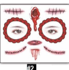 Disfraz Catrina Halloween Tatuaje Tempor