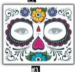 Disfraz Catrina Halloween Tatuaje Tempor