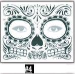 Disfraz Catrina Halloween Tatuaje Tempor