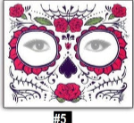 Disfraz Catrina Halloween Tatuaje Tempor