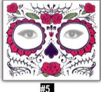 Disfraz Catrina Halloween Tatuaje Tempor