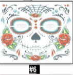 Disfraz Catrina Halloween Tatuaje Tempor